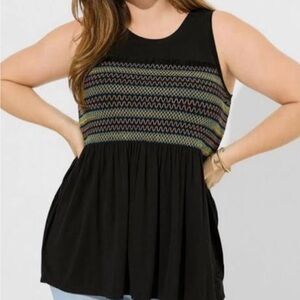 Torrid smocked tank size 2